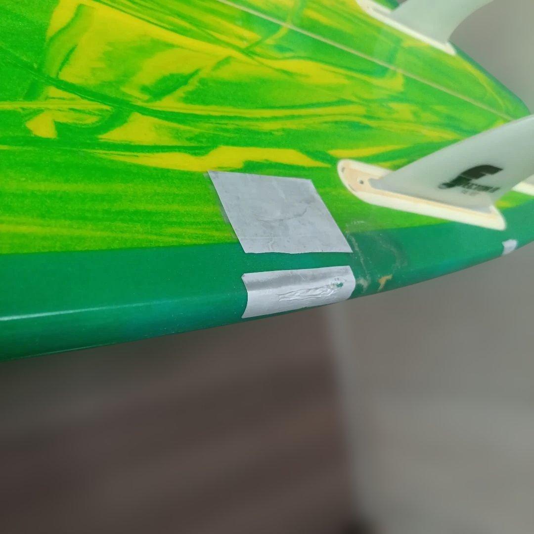 H\"rash ショートボード 緑/黄　175cm