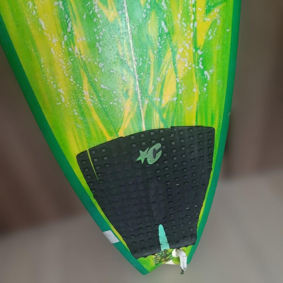 H\"rash ショートボード 緑/黄　175cm