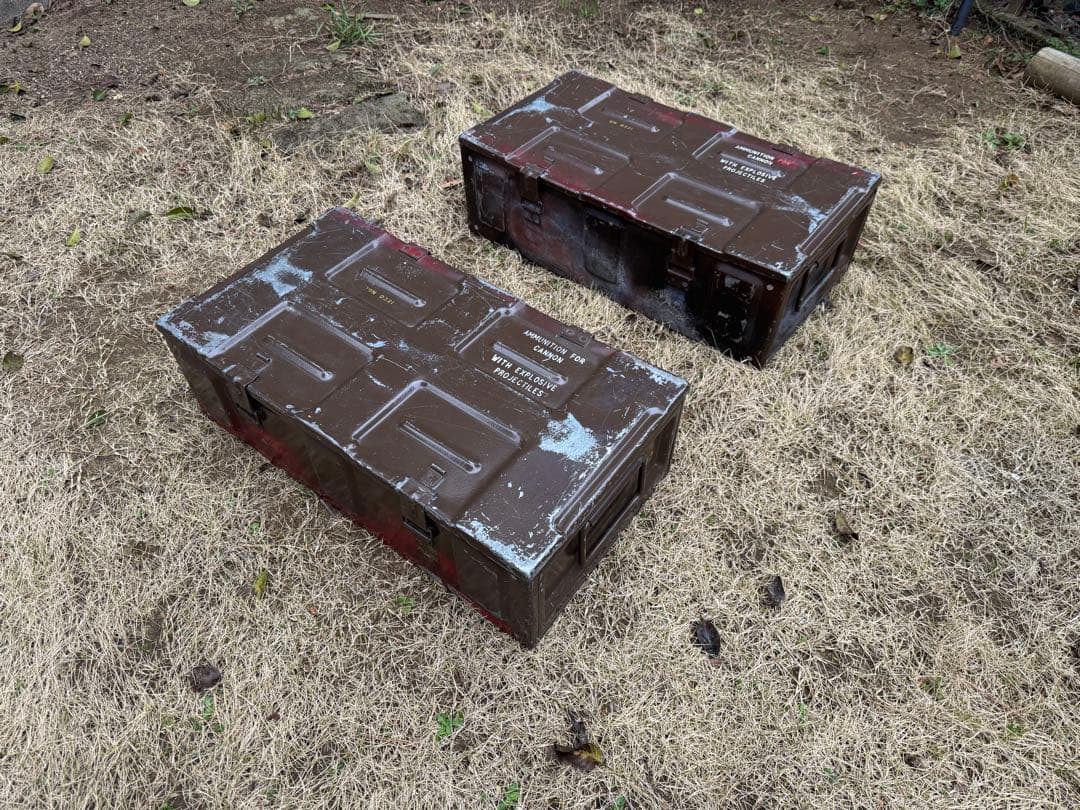 希少！　米軍放出品　ヴィンテージ　アンモボックス　スチール製　2個セット