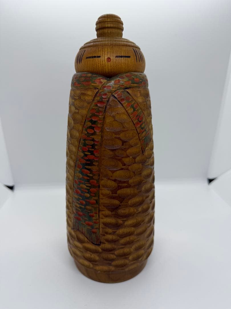 木製 こけし人形 伝統的デザイン 創作こけし　作者あり