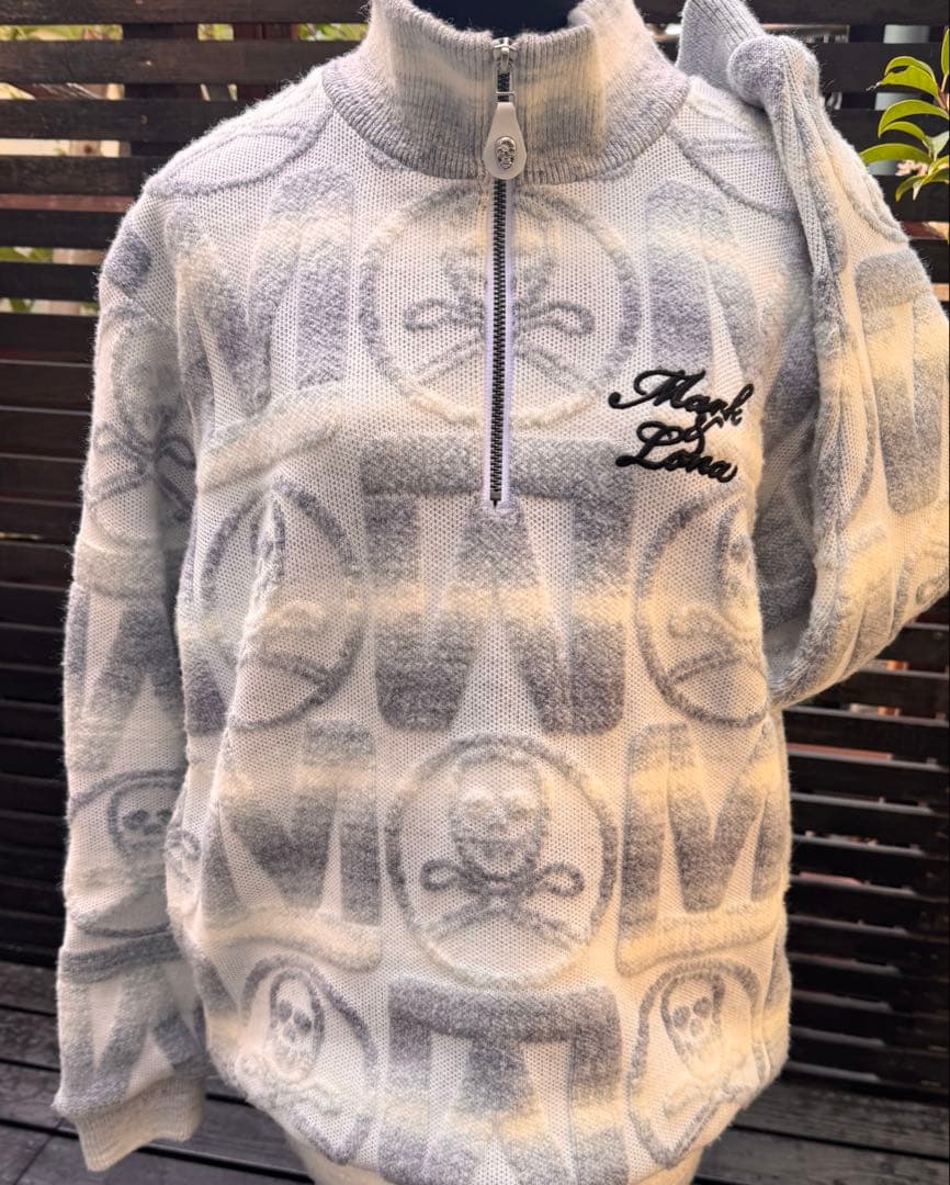 マークアンドロナ MARK&LONA ハーフジップ防風裏地ニットキムタク着用