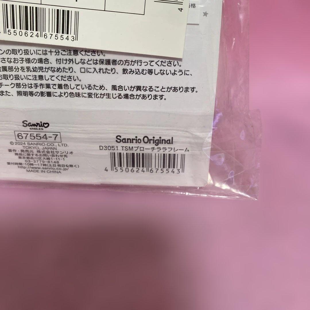 キキララ　フレームデザイン　マスコットブローチ