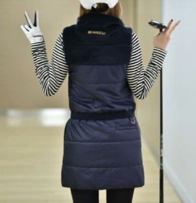 さくママ　美品！ビームスゴルフ　中綿ワンピースМ　紺