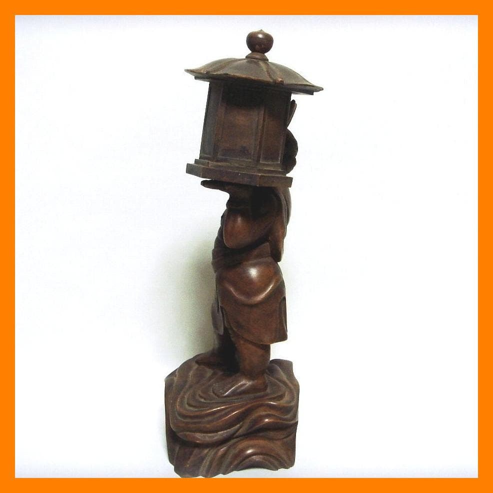 540『木彫 天燈鬼』　/骨董品 古美術 古玩 アンティーク