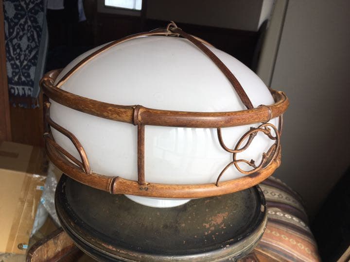 和製　アンティーク　骨董　竹細工　電笠　電傘