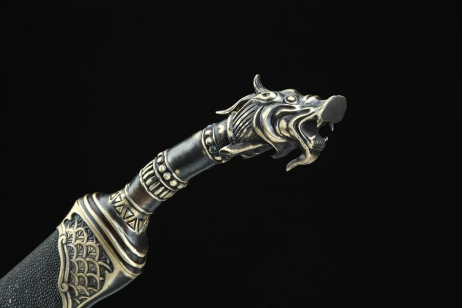 サメの皮の海竜刀 模造刀 居合刀 武士道 武具 漢剣 唐刀 龍泉剣 手鍛造打