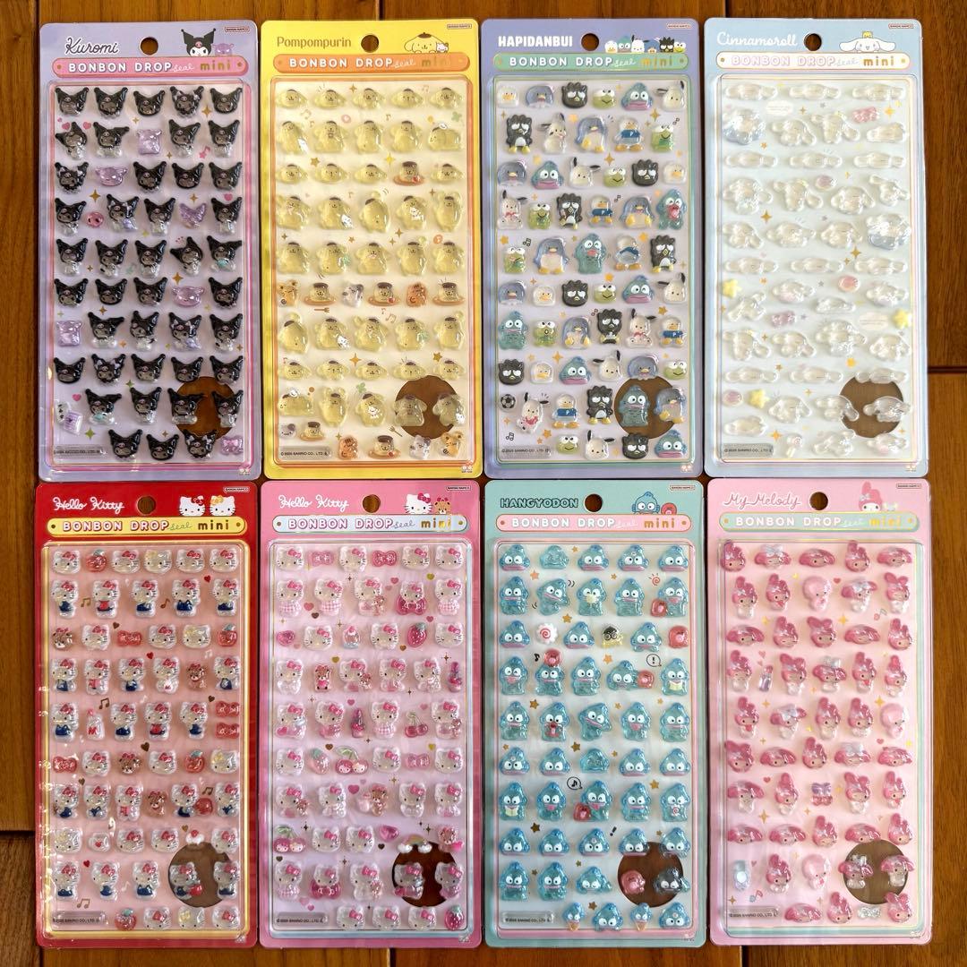 ボンボンドロップシール　サンリオ　ミニ　8種　全種類