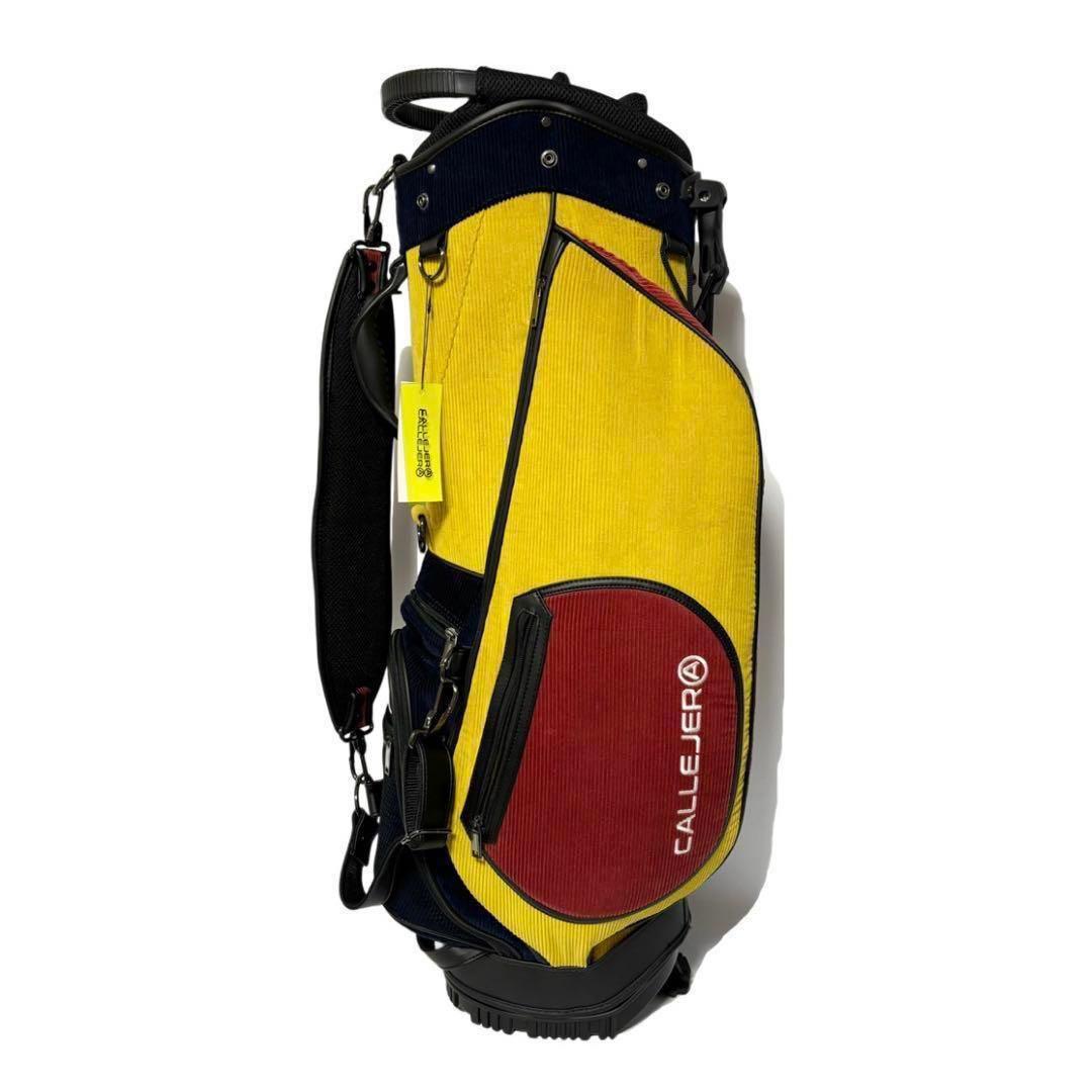 新品 ガジェヘラ ゴルフ コーデュロイ キャディー バッグ イエロー