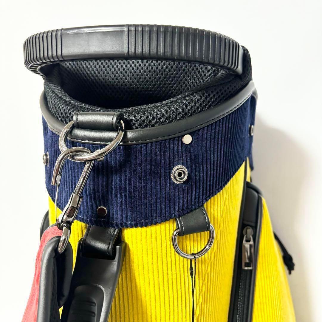 新品 ガジェヘラ ゴルフ コーデュロイ キャディー バッグ イエロー