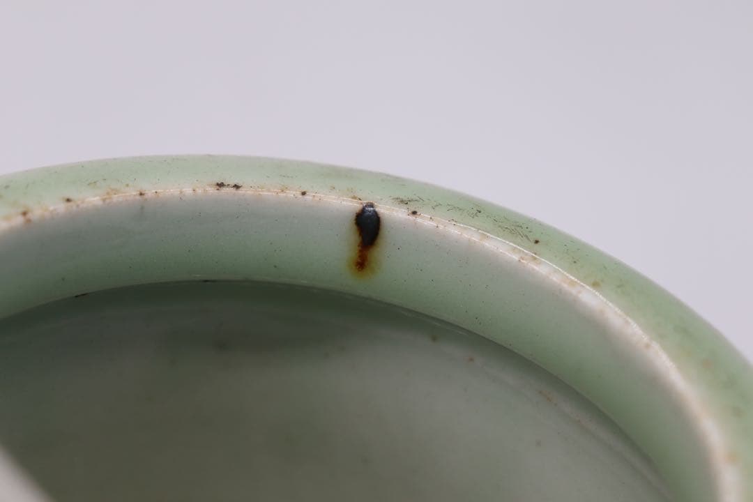 青磁　筆筒　送料込み0119