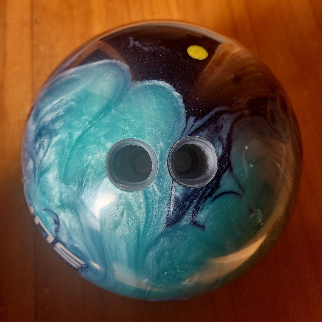 SUPRA ボウリングボール 青と黒のマーブル15ボンド