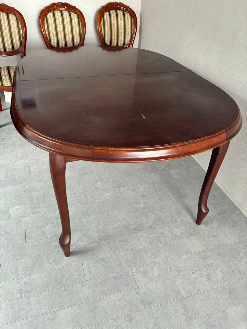 maruni マルニ伸縮式　ダイニングテーブル　地中海シリーズ椅子5脚セット