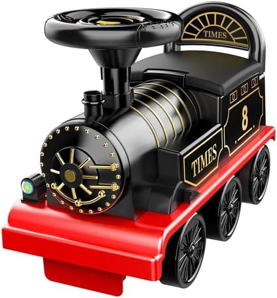 電動乗用 レトロ蒸気機関車SLタイプの電動乗用！ レールを走れてリアル感満載！