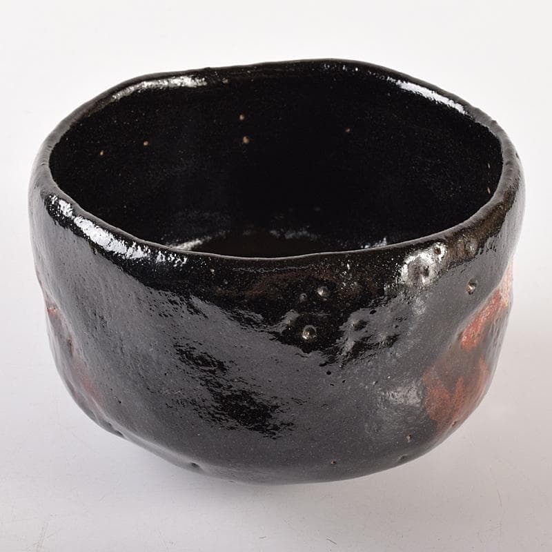 茶道具　楽吉左衛門　黒楽茶碗　共布共箱　D　R7843