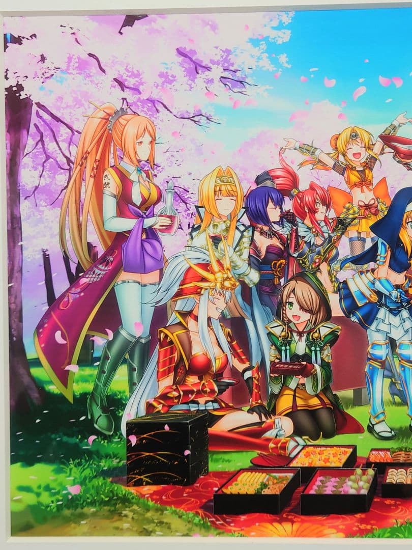 戦国乙女 複製原画/イラストボード/アートフレーム【花見】