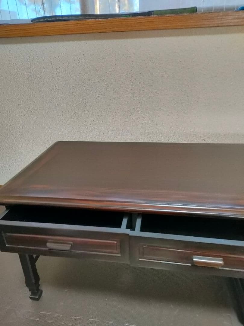 最高峰　紫檀　木製文机 ダークブラウン アンティーク