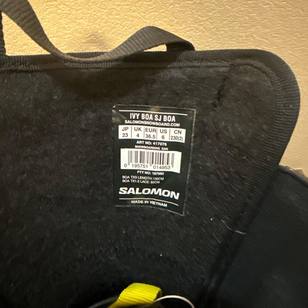 値下げ中！2023年モデル SALOMON IVYブラック 使用1回！保証残有！