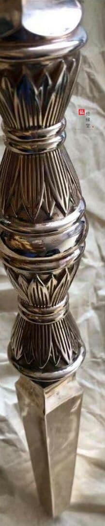 密教法具 真言宗 法器 独鈷杵 金剛杵 真鍮製 32cm