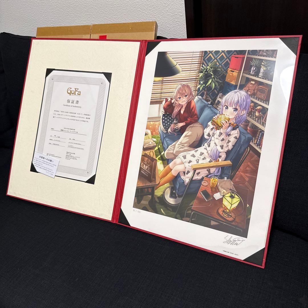 【美品】NEW GAME! 直筆サイン入りアートグラフB 涼風青葉 八神コウ