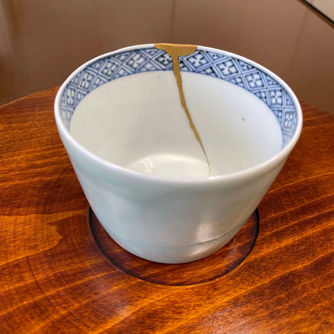 古伊万里　江戸初期　金継ぎ　美品　芸術品　間下紗卍