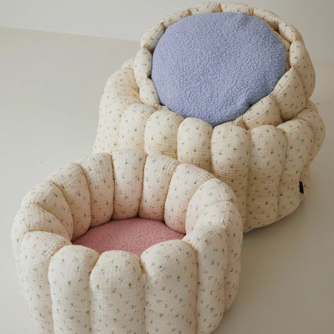 〚新品〛【AZALLEA】 カヌレ クッション バイオレット ピンク ベッド