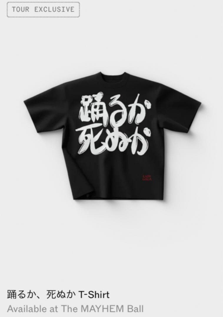【完売品】Lady Gaga Japan DATE BACK Tシャツ S