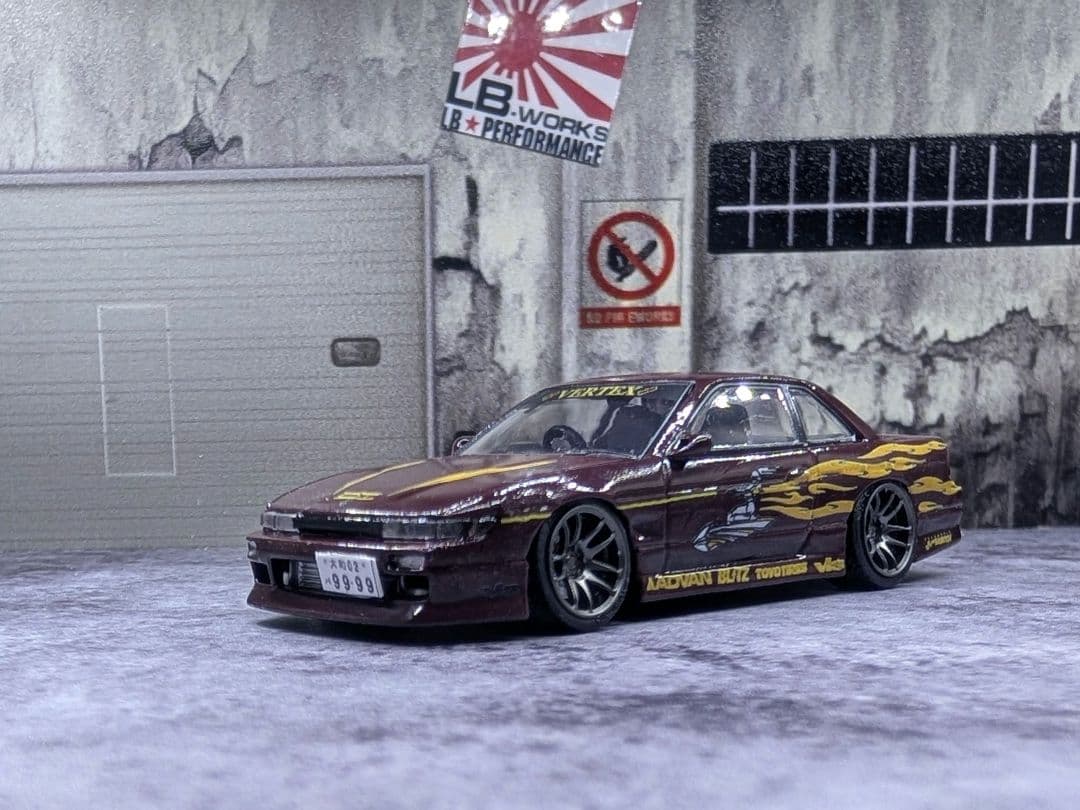ターマックワークス 1/64 VERTEX 日産 シルビア S13 レティ仕様