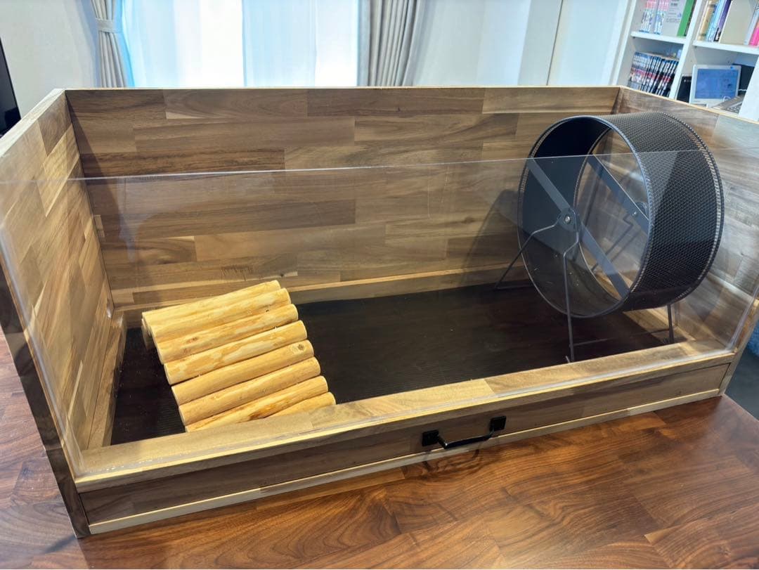 新品 木製ケージ 引き出し付き オーダー 小動物 ハムスター ハリネズミ 爬虫類