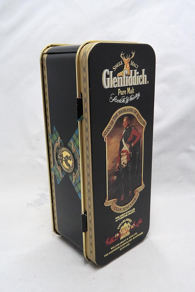 グレンフィディック１２年シングルモルトウィスキー 缶ケース入ミニチュアボトル