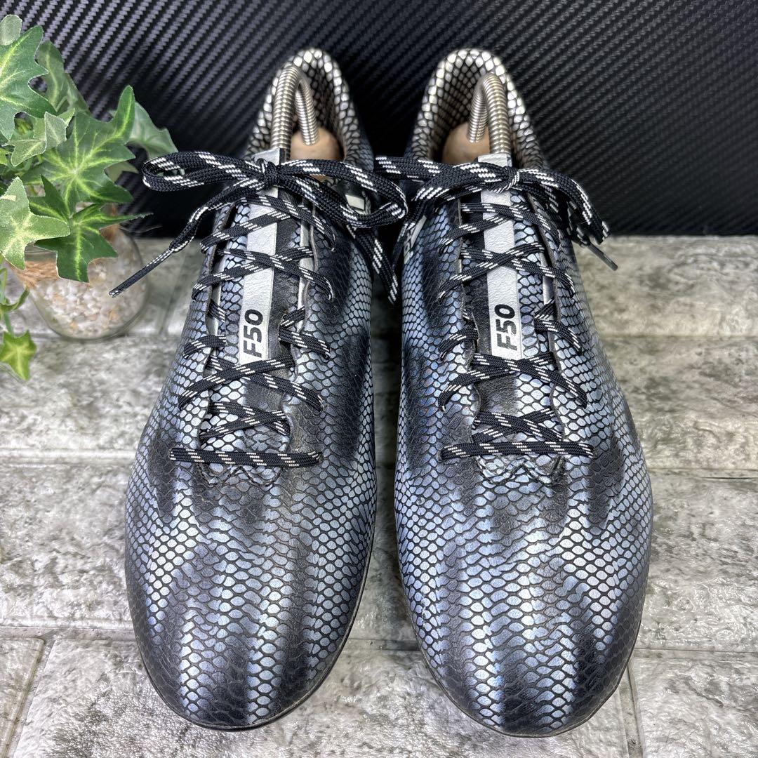【美品】adidasアディゼロ F50 コアブラック/シルバーメット