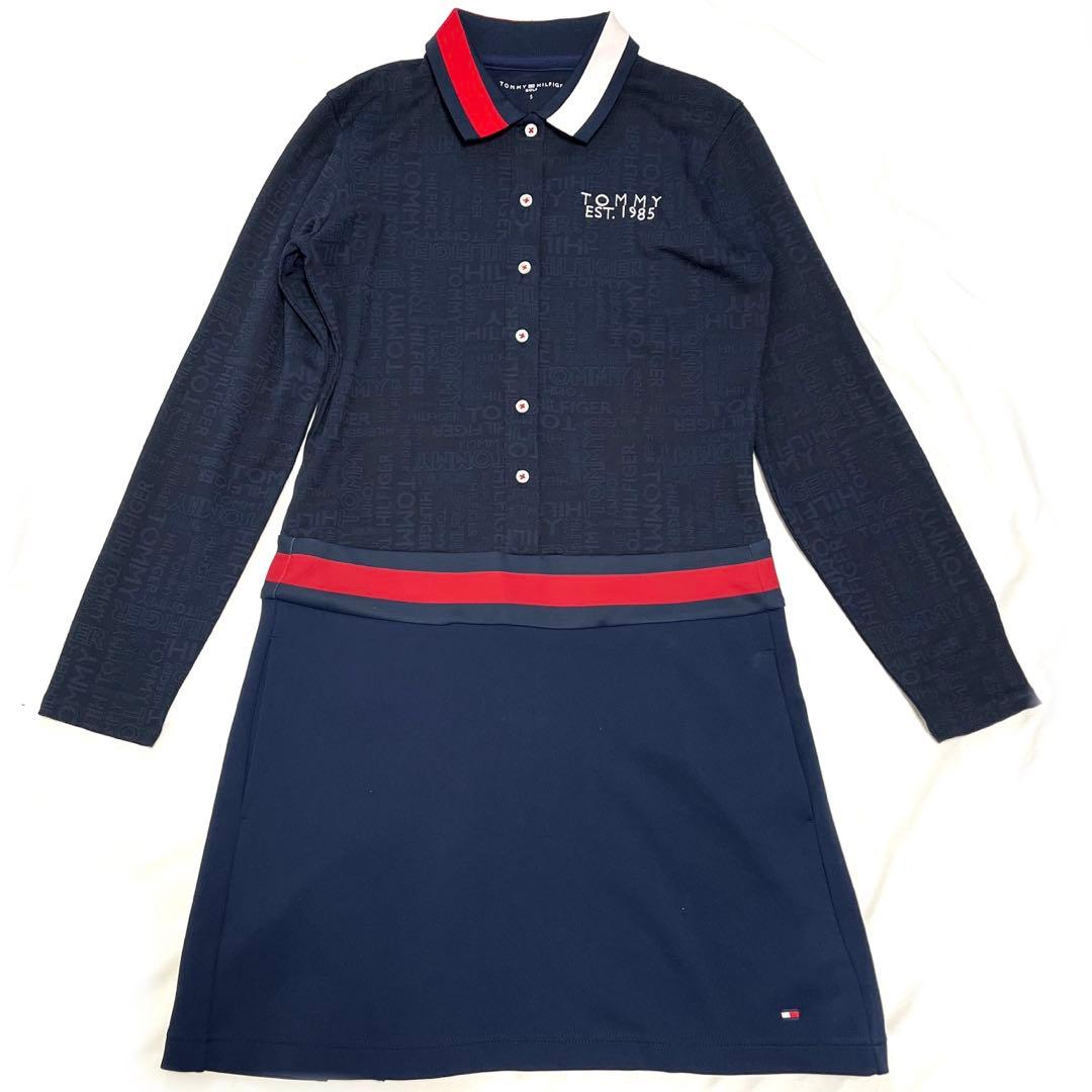 定価2万【トミーヒルフィガーゴルフ 】ゴルフウェア ワンピース ロゴ　長袖