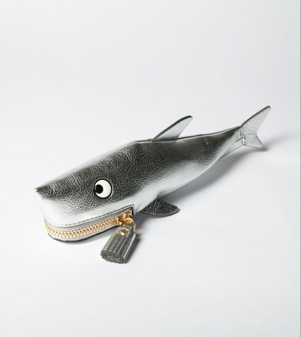 ANYA HINDMARCH アニヤハインドマーチ シャーク レザー ペンケース