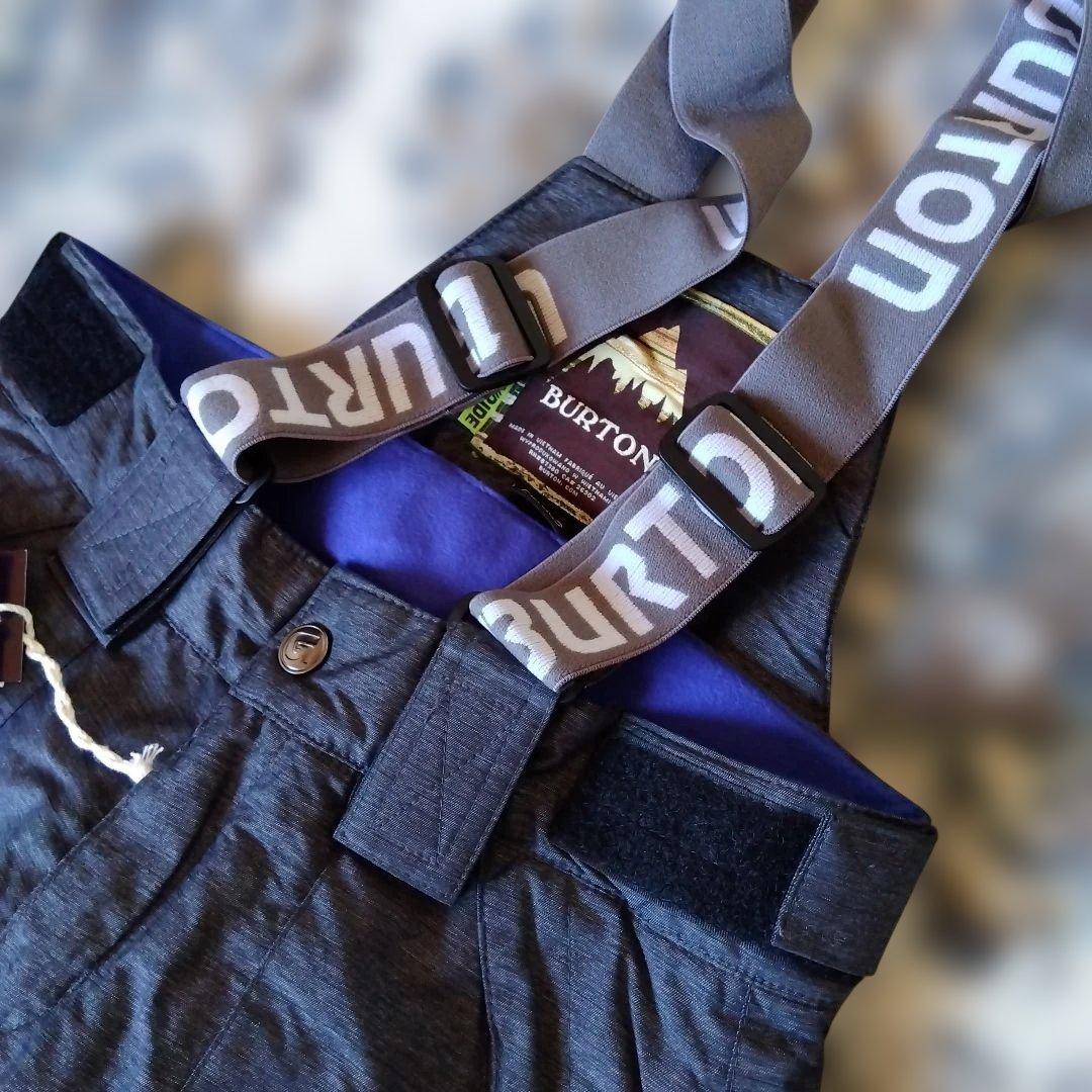 BURTON スノーボードパンツ グレー サスペンダー着脱式　日XS-S