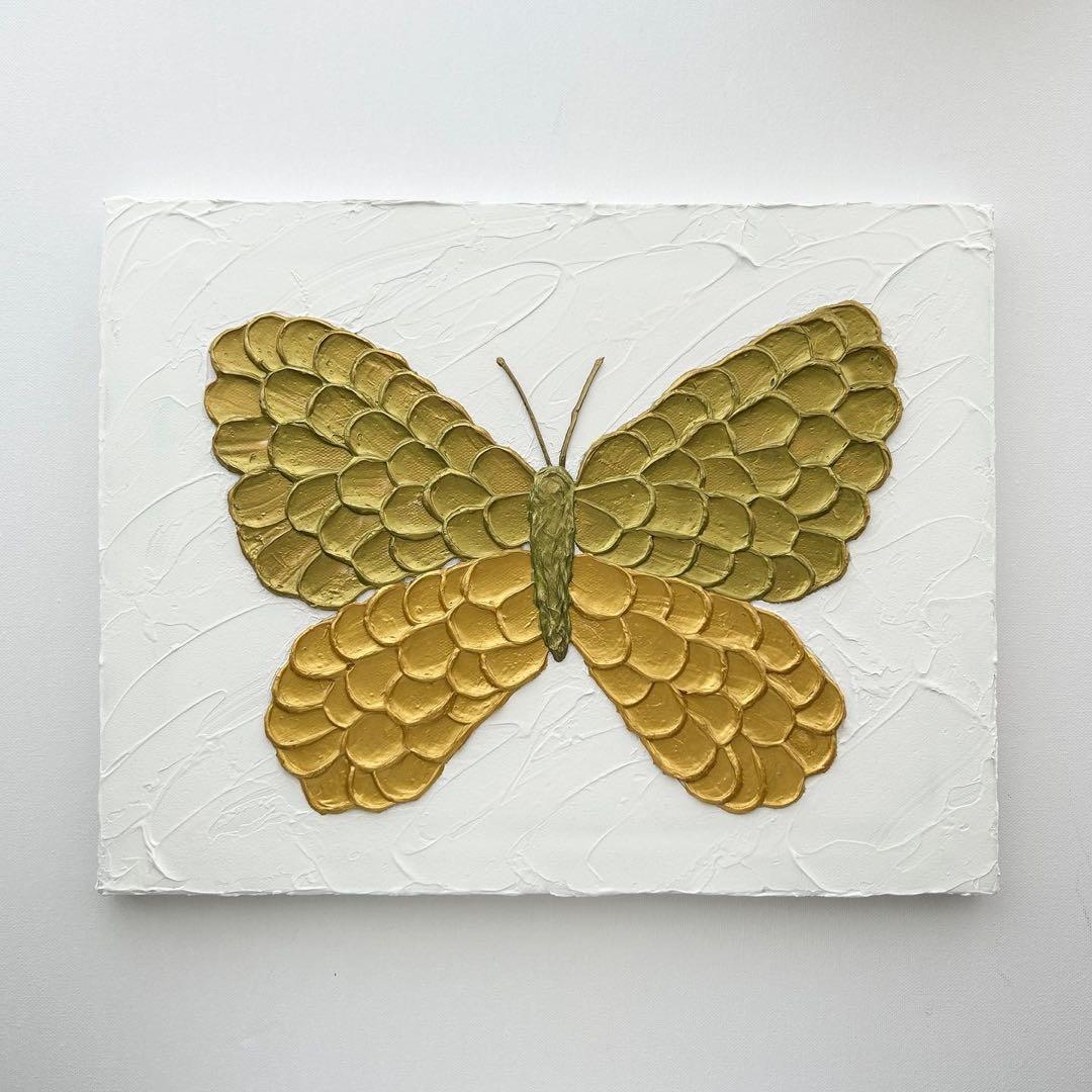 \"Lucky Butterfly\" 絵画原画 アクリル画テクスチャーアート