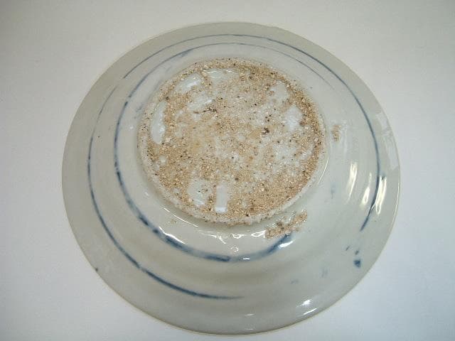 皿■南京呉須 平鉢 染付け花鳥紋 鱗紋 窓花絵 砂高台 青華古玩唐物時代物骨董■