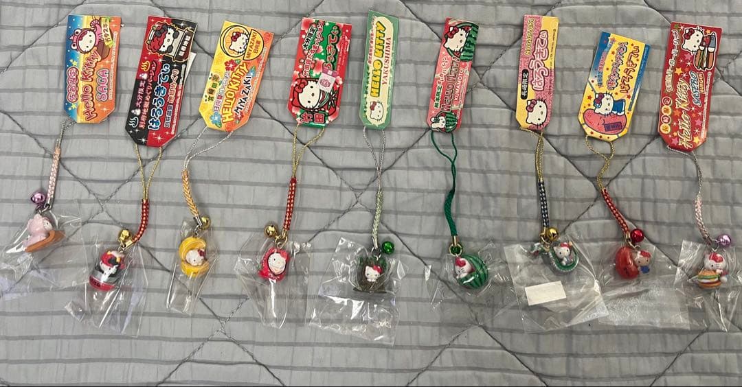 九州地方ご当地キティちゃん ストラップ 9個セット