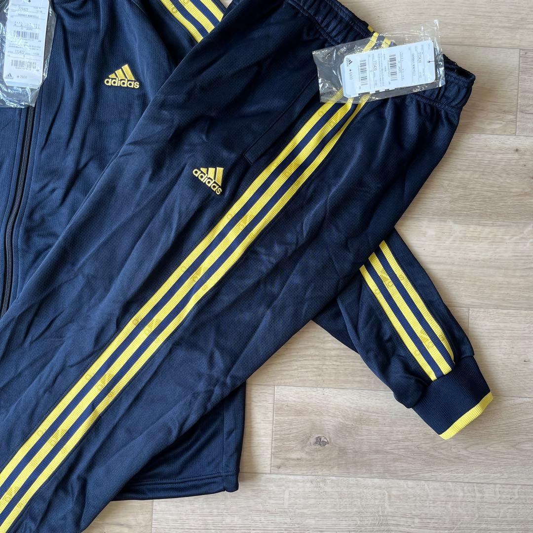 【新品】アディダス ジャージ上下 Oサイズ ネイビーゴールド