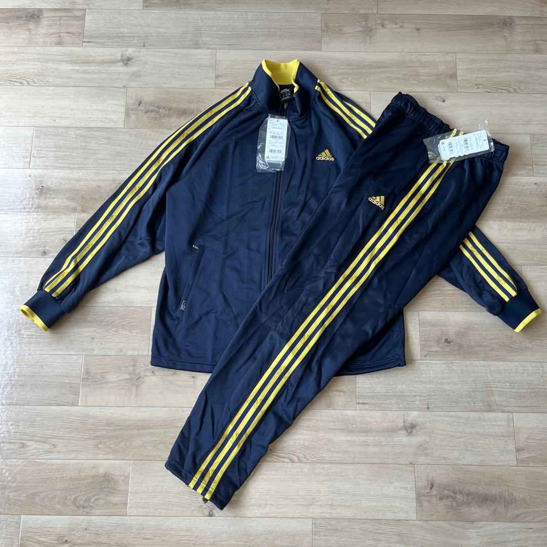 【新品】アディダス ジャージ上下 Oサイズ ネイビーゴールド