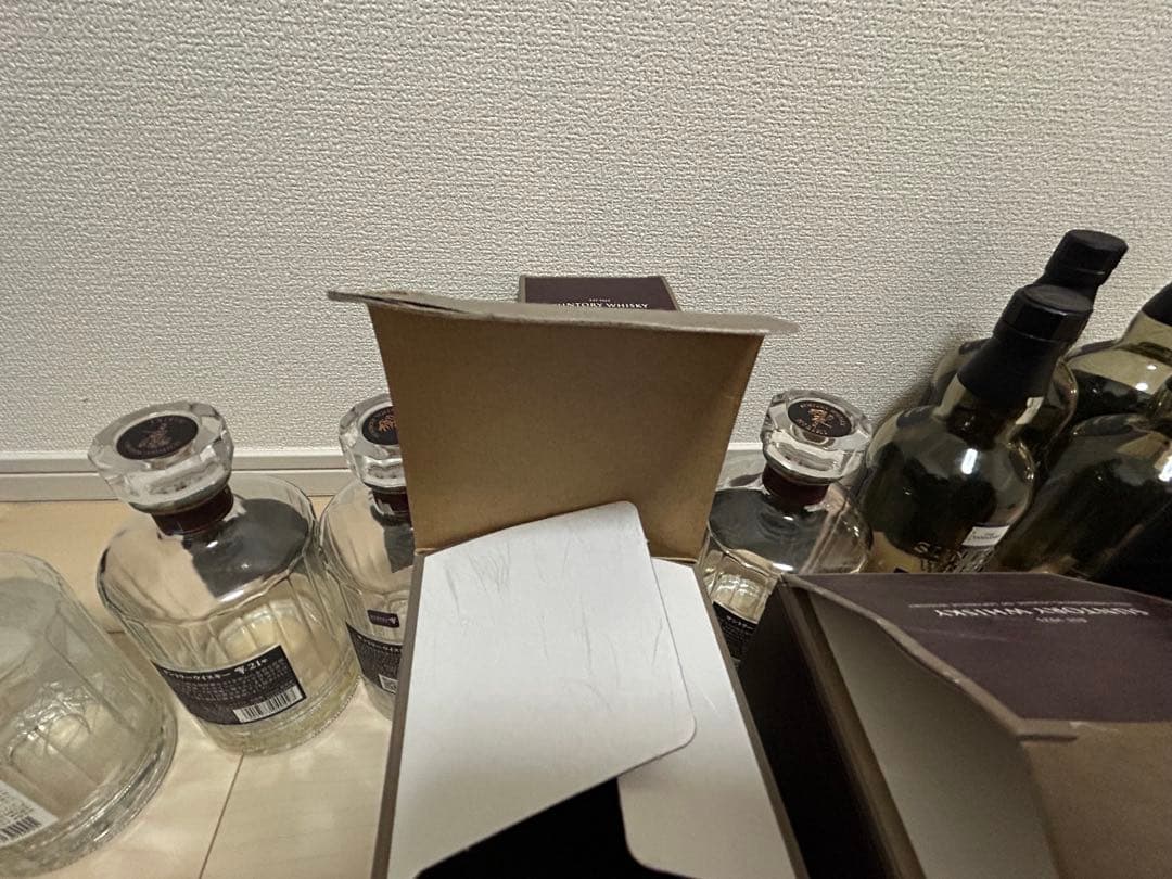 山崎18年・響21年　空瓶　空箱