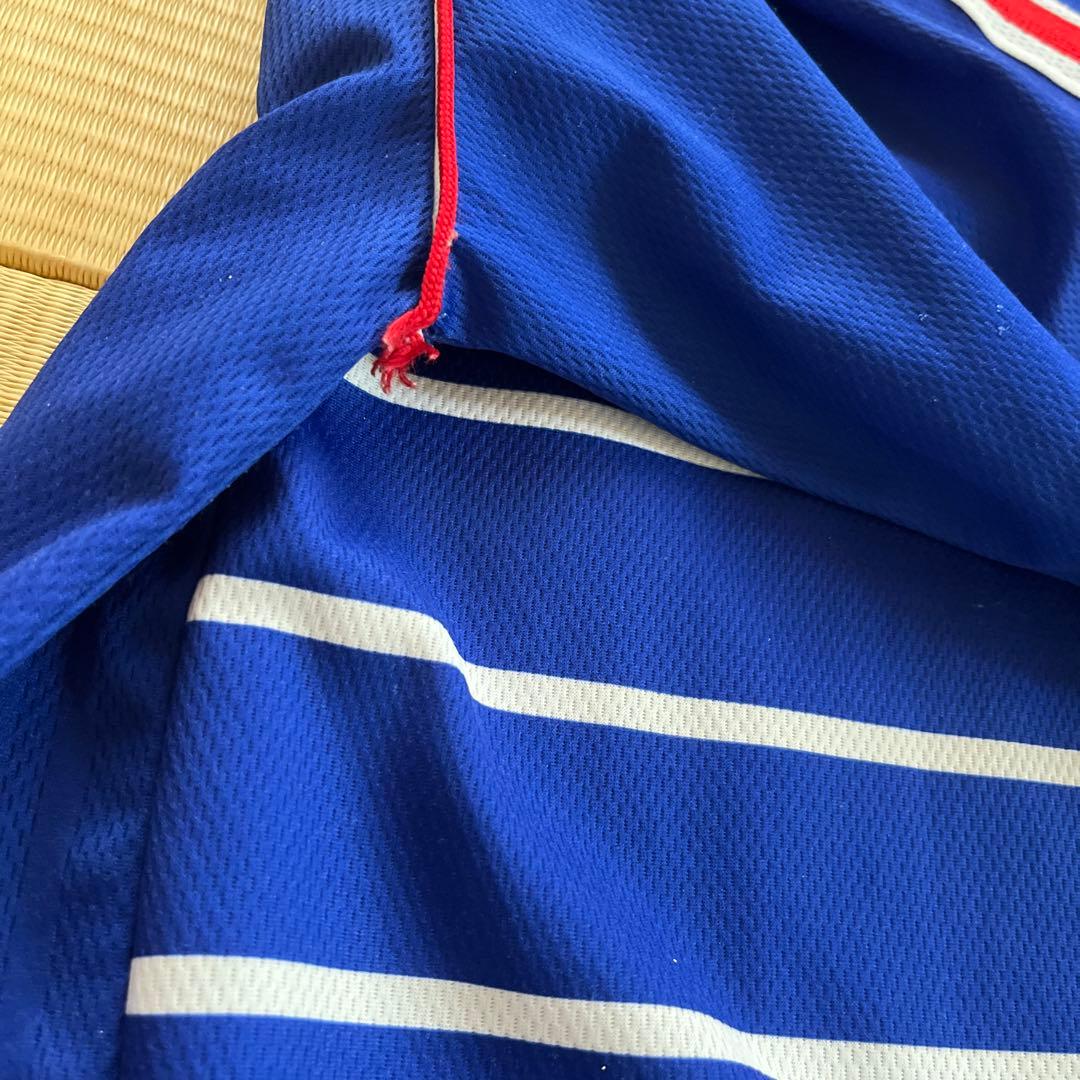 フランス代表 adidas シャツ 青　S？　ジダン