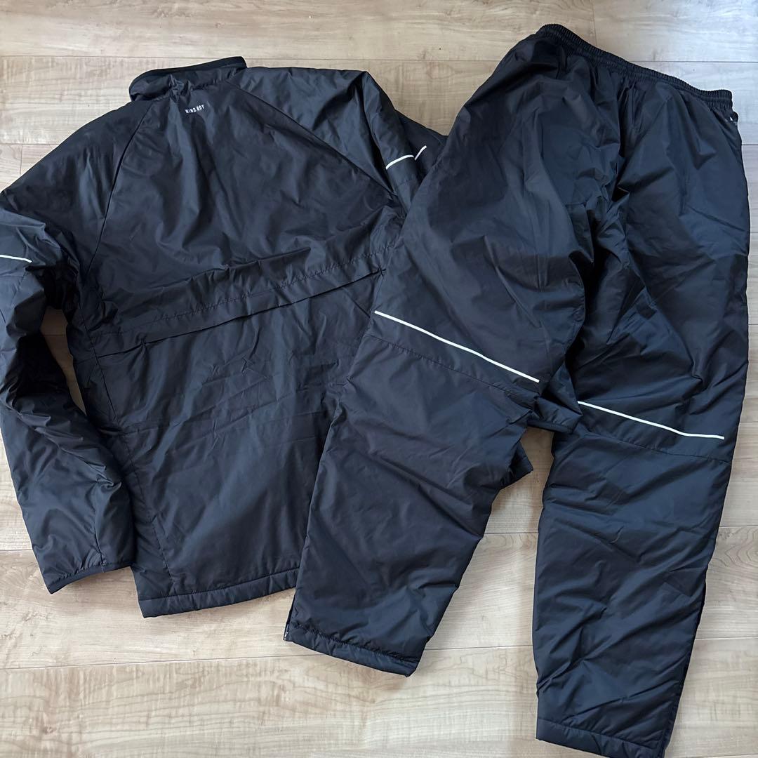 新品　アディダス　メンズ　中綿ウィンドブレーカー　上下セットアップ　黒　L