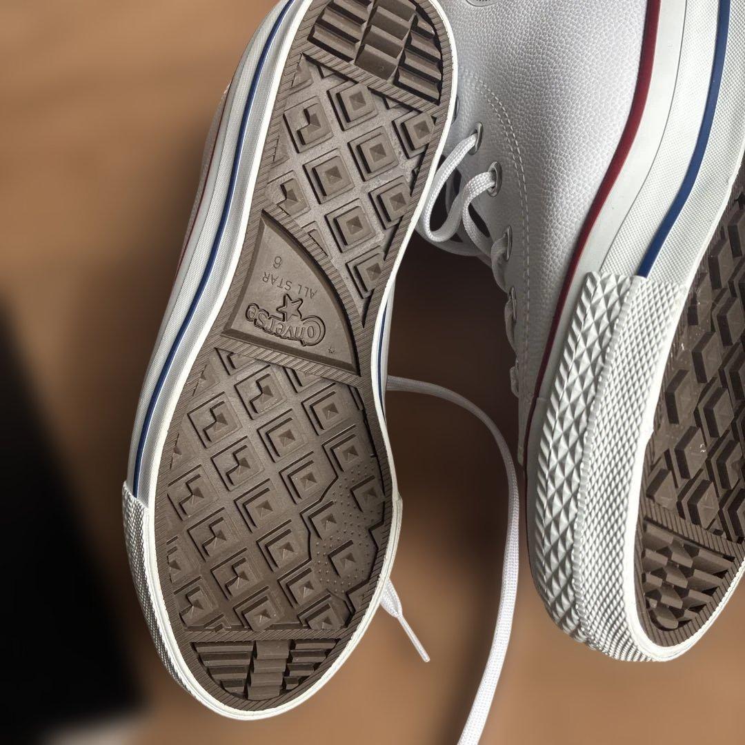 美品 CONVERSE ゴルフシューズ レディース ホワイト 24.5㌢