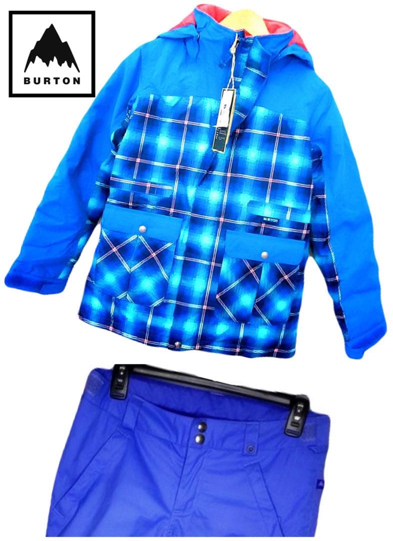 バートン 上下 チェック柄 スキーウェア ジャケット スノーウェア スノボウェア