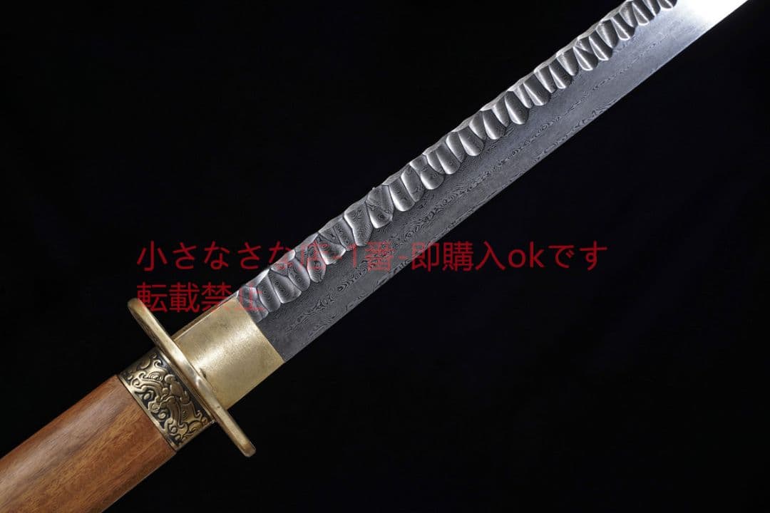 唐横刀模様鋼隕石紋酸枝木モデル 古兵器 武具 刀装具 日本刀 模造刀 居合刀