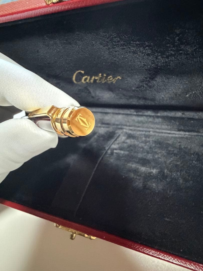 Cartier カルティエ ボールペン レッド ゴールド ボックス付き