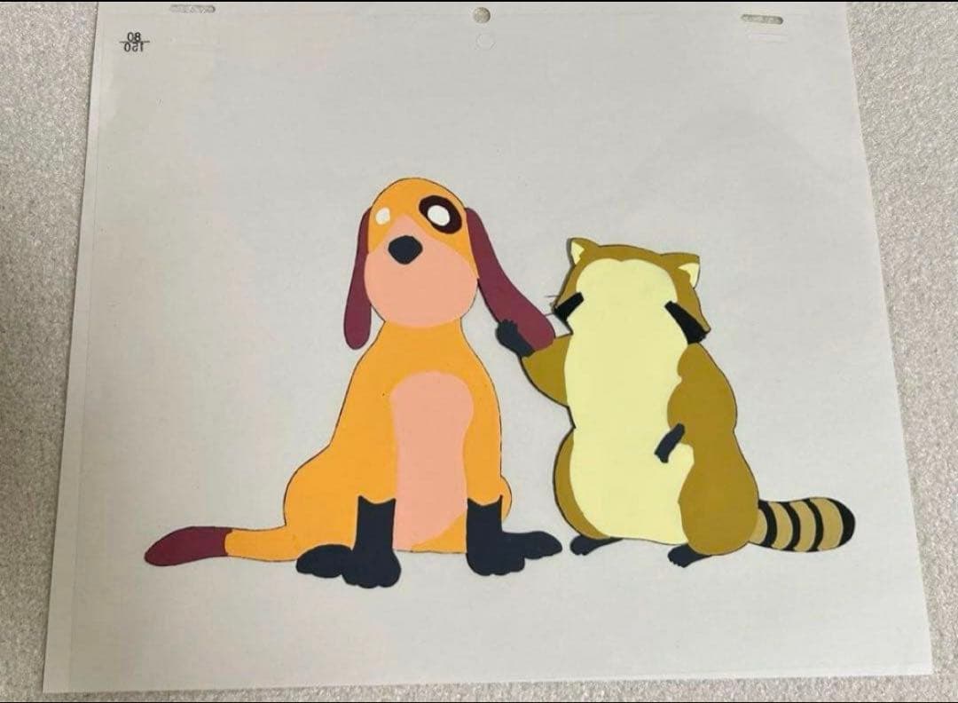 あらいぐまラスカル & ペリーヌ物語バロン復刻版セル画　日本アニメーション