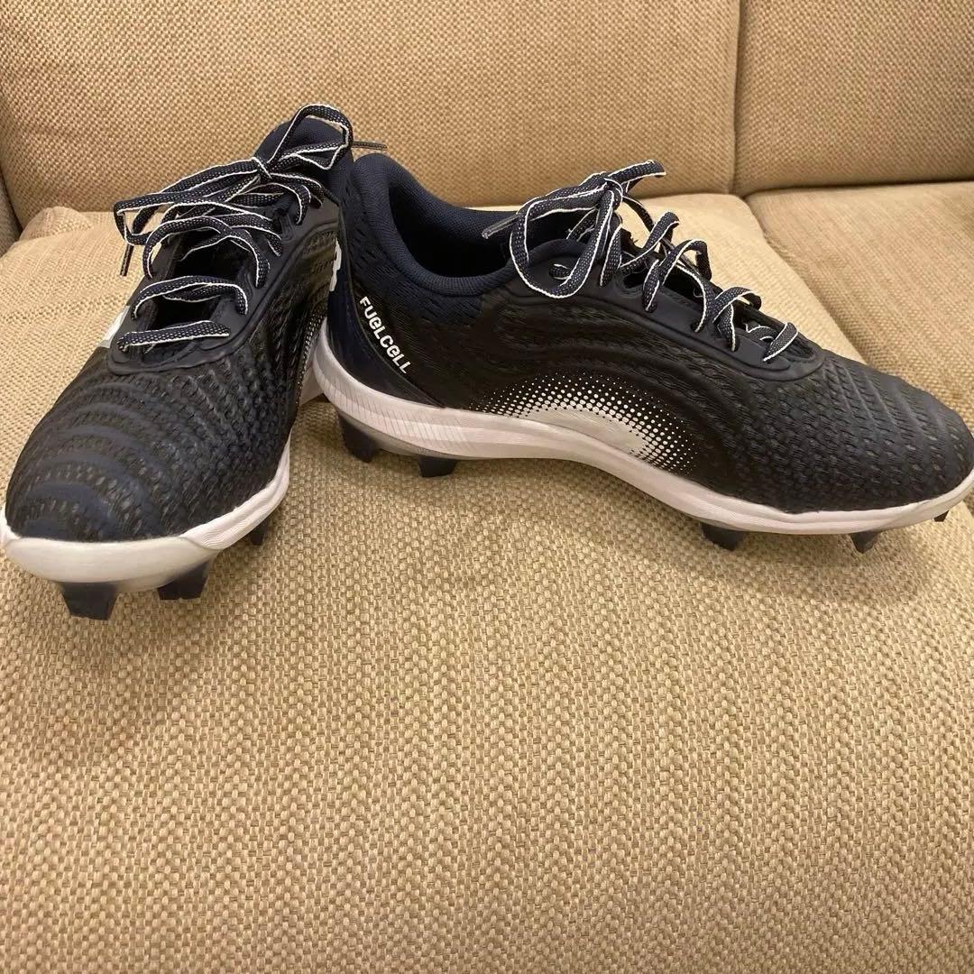 『ばび』【新品】野球ポイントスパイク　ネイビー26cm