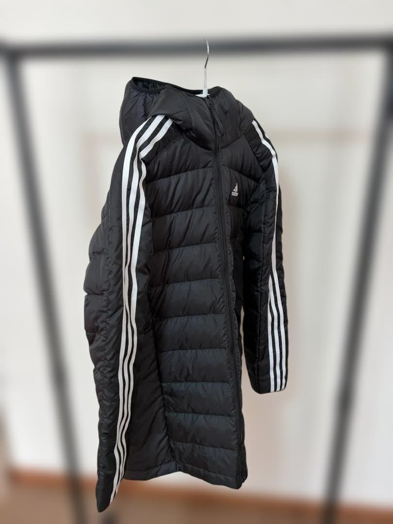 adidas ベンチコート ライトダウン フード付きジャケット アディダス M