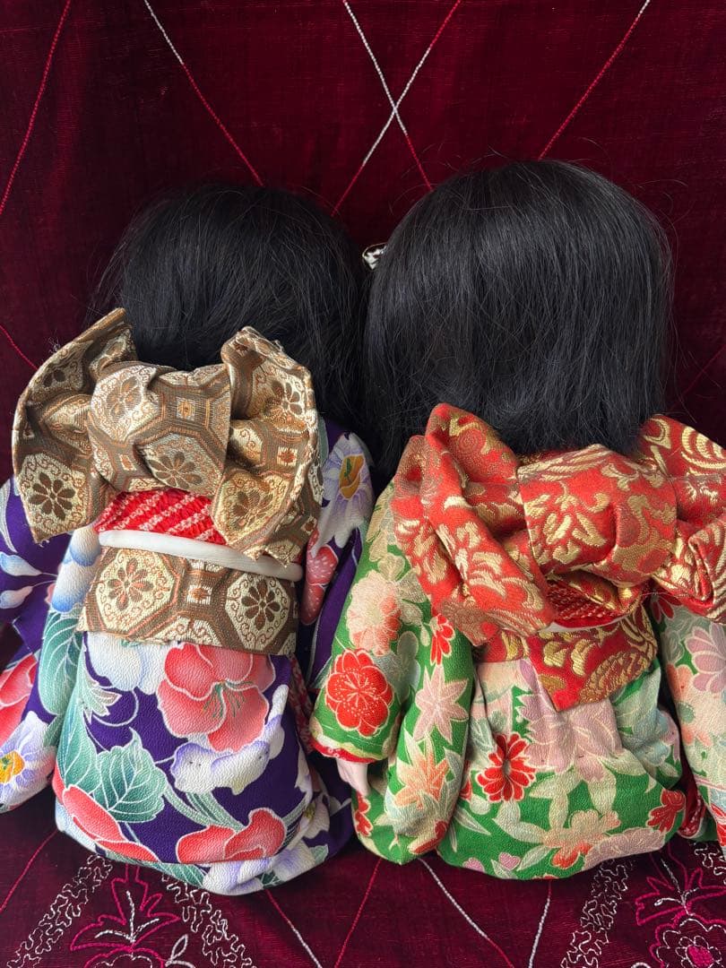 市松人形 國光ペア 日本人形 ビスクドール 和人形 アンティークドール