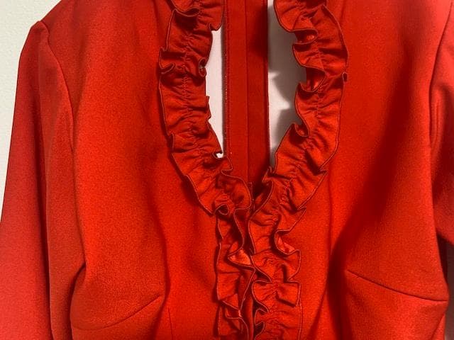 フラメンコ用 ソニアジョーンズ 赤フリルトップス